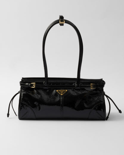 Bolsa Prada Bonnie em couro envernizado