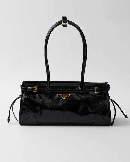 Bolsa Prada Bonnie em couro envernizado