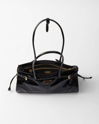 Bolsa Prada Bonnie em couro envernizado