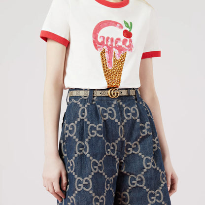 Cinto Gucci Dupla Face 2 cm