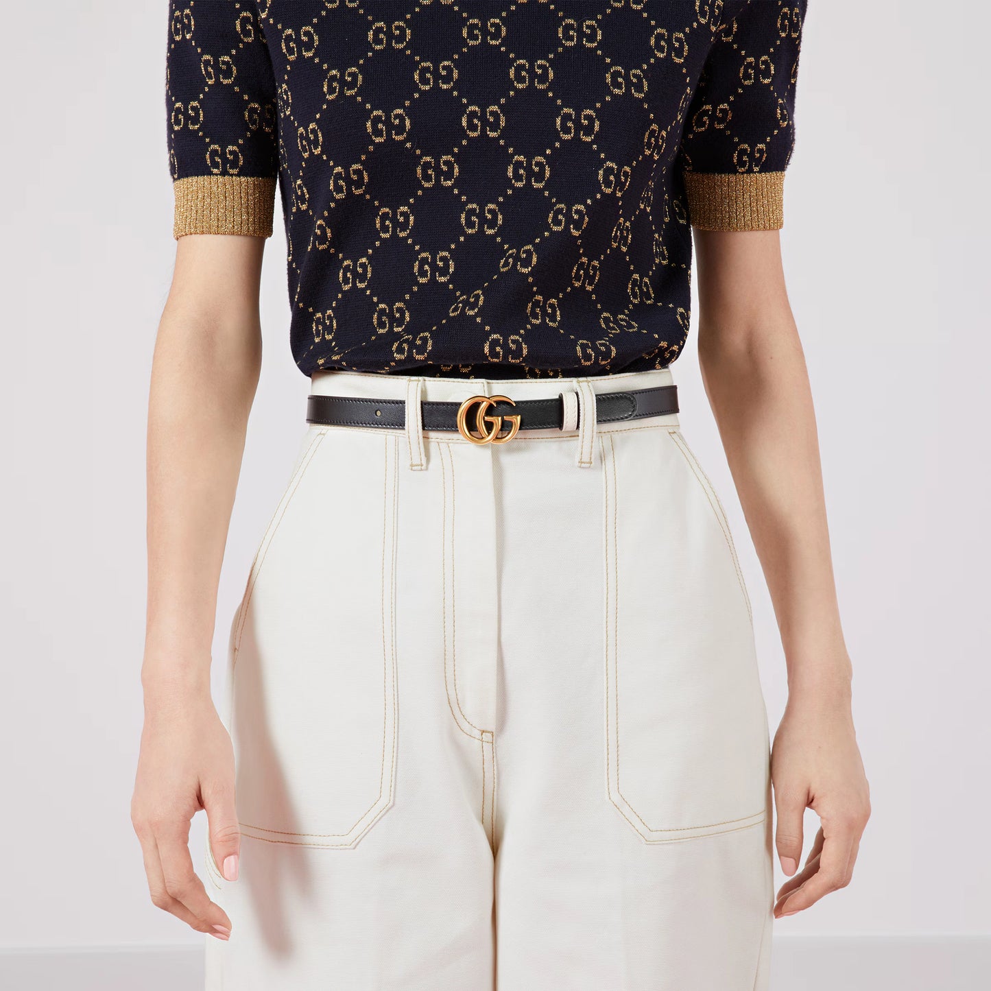 Cinto Gucci Dupla Face 2 cm