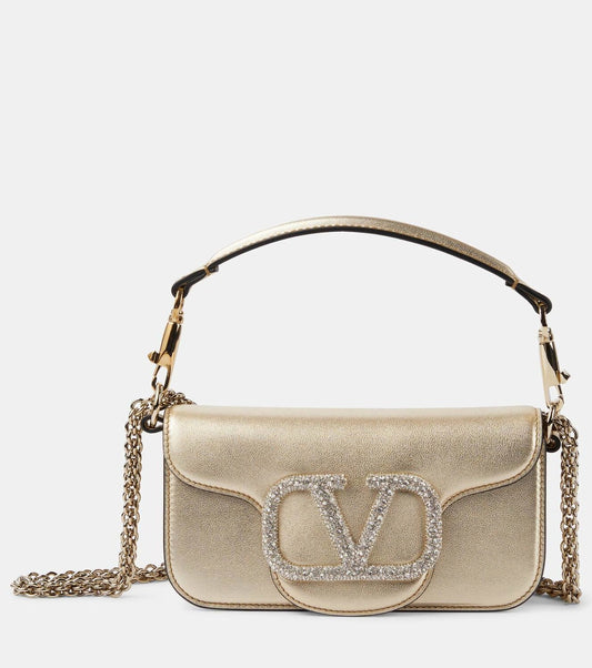 Valentino Garavani Locò de couro metálico