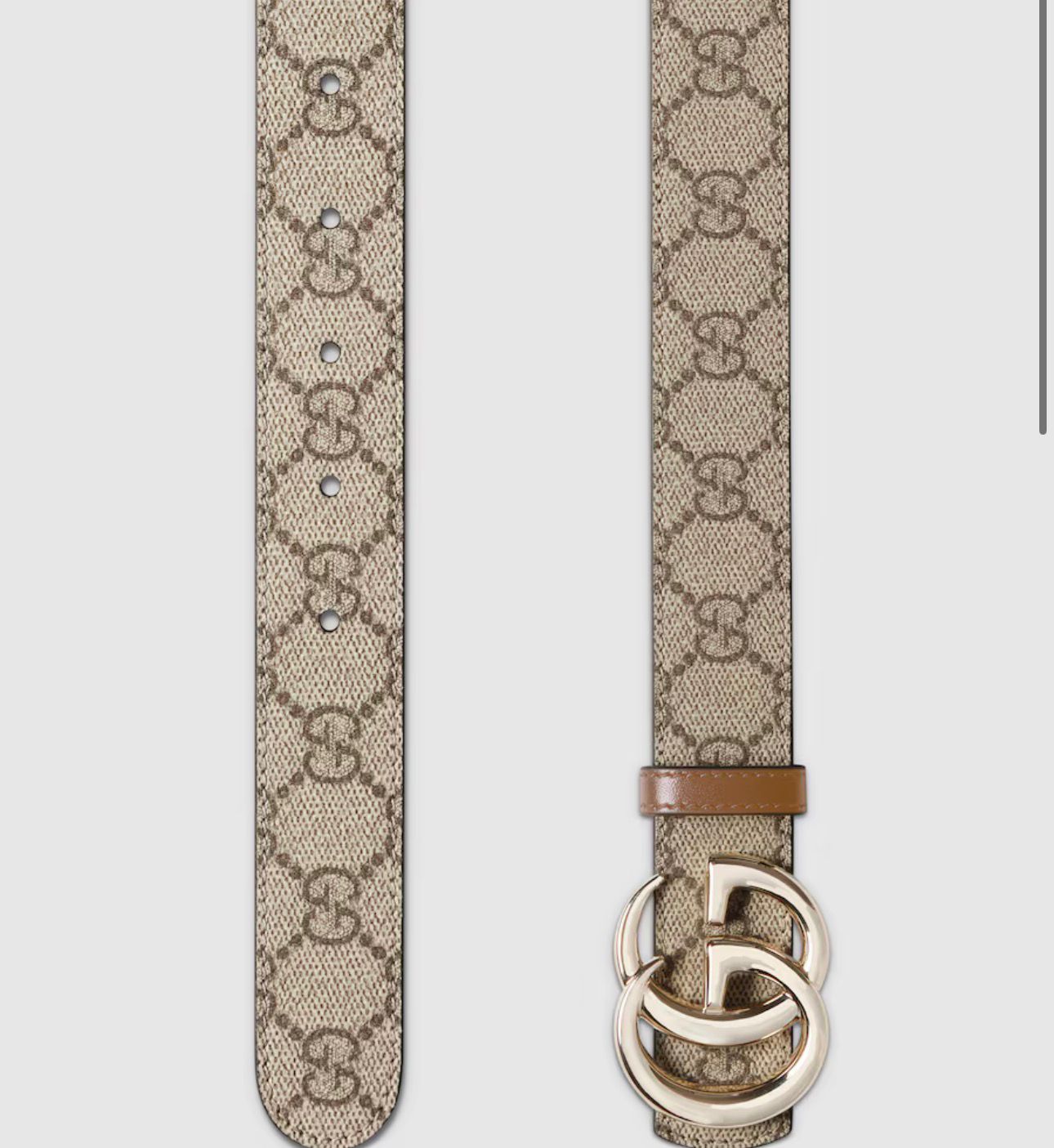 Cinto Gucci Dupla Face 3 cm