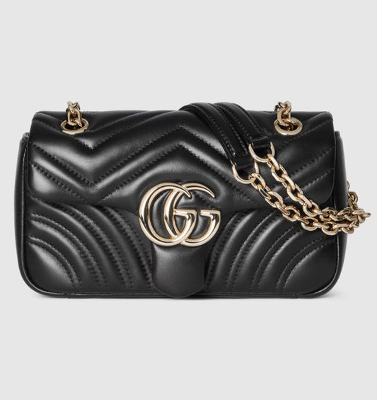 Gucci Marmont Pequena Ferragens Champagne