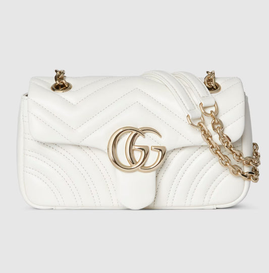 Gucci Marmont Pequena Ferragens Champagne