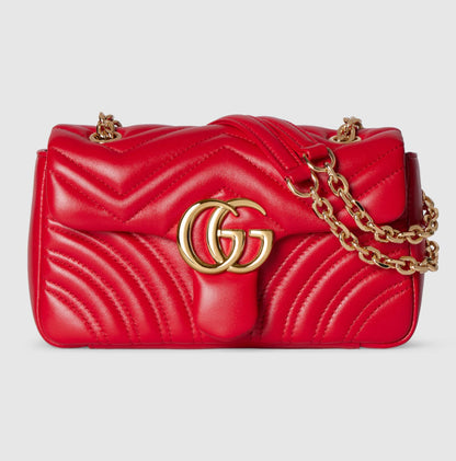 Gucci Marmont Pequena Ferragens Champagne