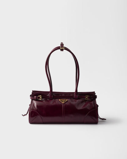 Bolsa Prada Bonnie em couro envernizado